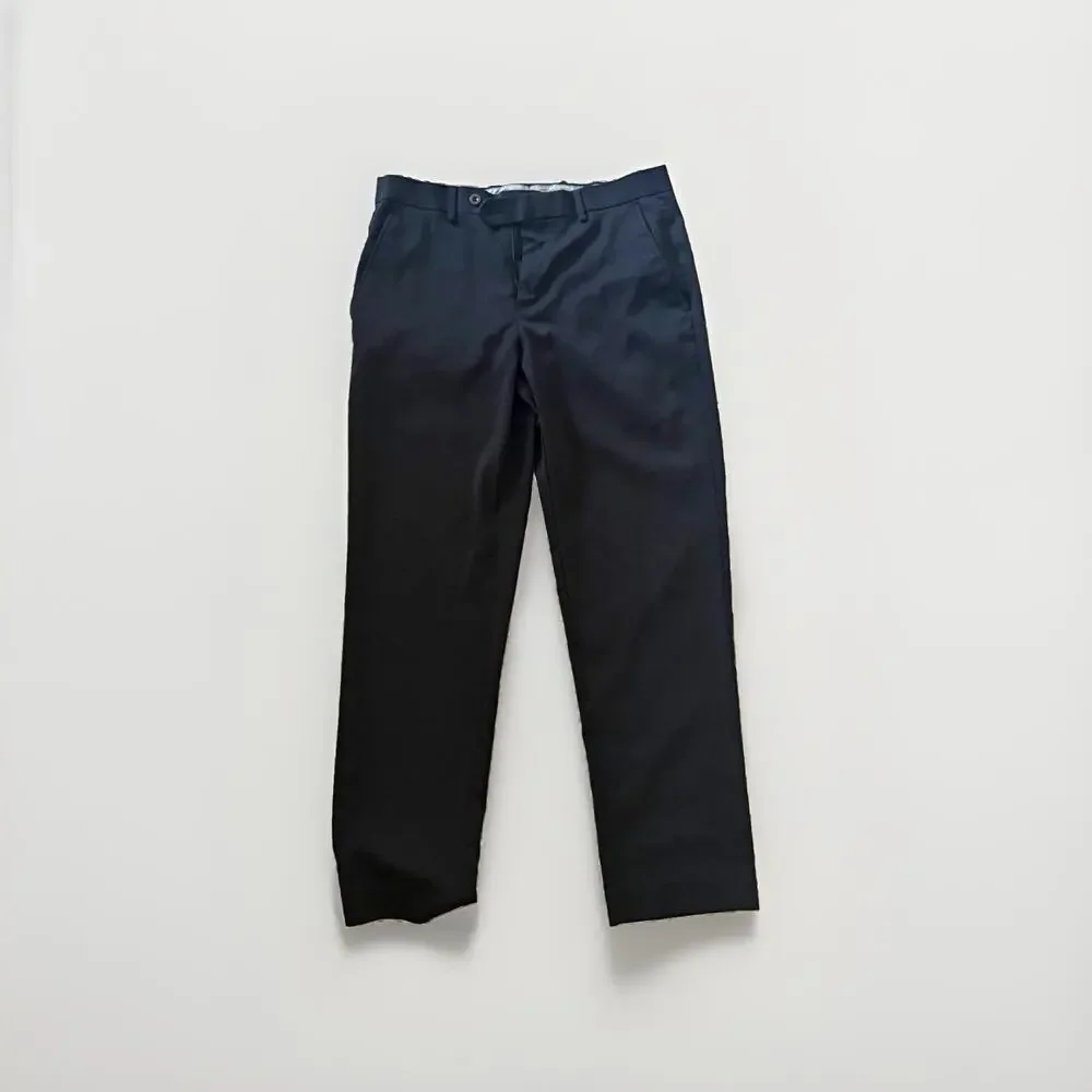 Michael Kors Men's Black Dress Pants 32W Twill Straight Leg Flat Front Pockets